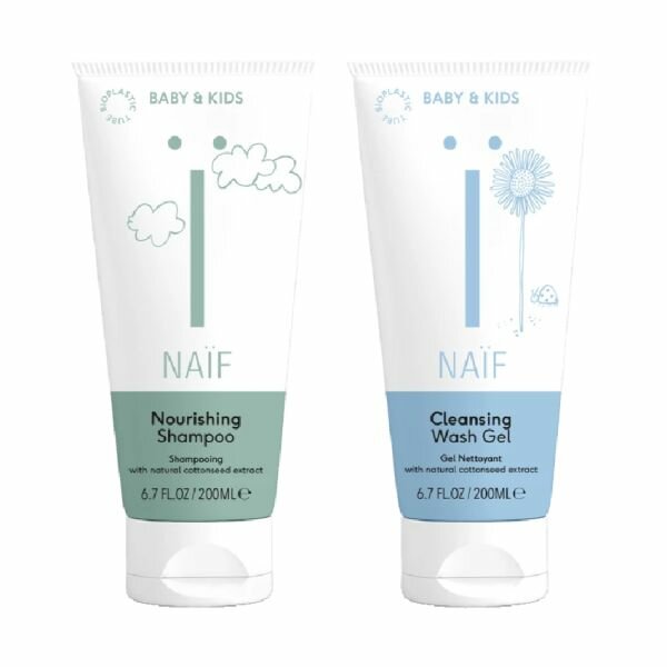 Naïf Bundel – Baby Shampoo & Wasgel | Natuurlijk, zacht en veilig voor de gevoelige babyhuid