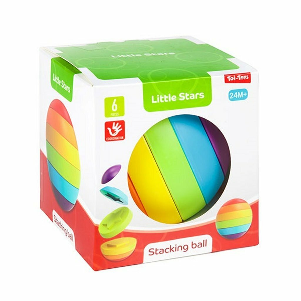 Little Stars stapeltoren puzzelbal 6 delig babyspeelgoed
