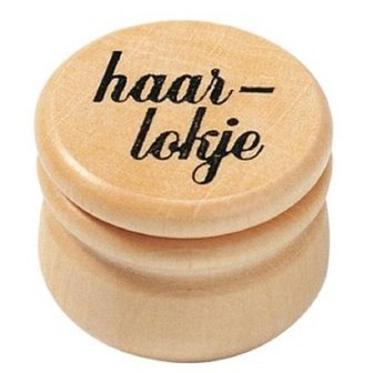 Houten haarlokdoosje