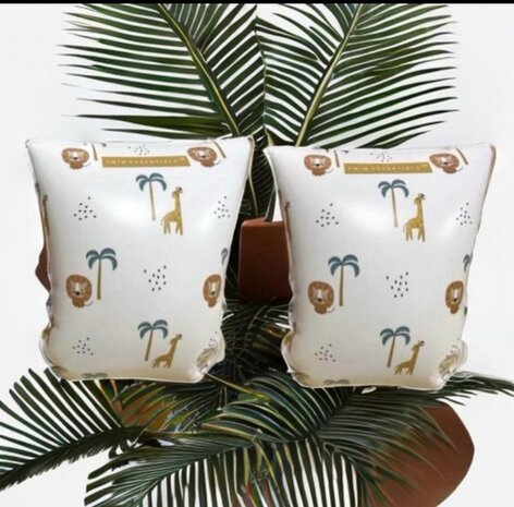 🐒 Swim Essentials Armbanden – Jungle Print (0–2 jaar & 2–6 jaar)