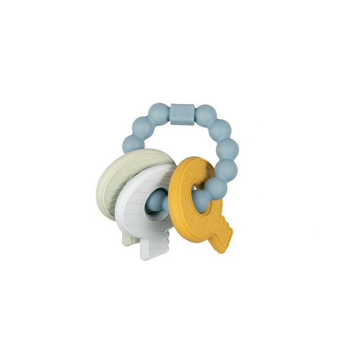 Little Dutch Bijtring Siliconen Sleutelbos Blauw