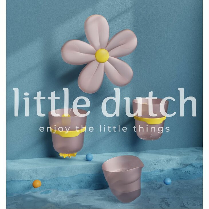 Little Dutch Badwand Bekers Bloem Roze