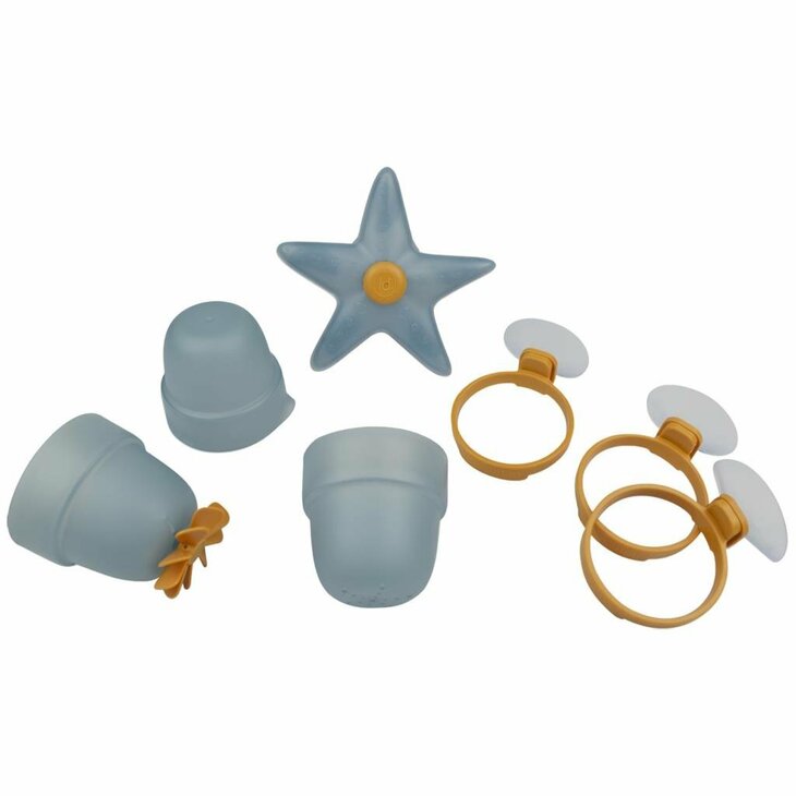 Little Dutch Badwand Bekers Zeester Blauw